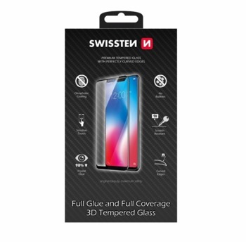 SKLO SWISSTEN ULTRA DURABLE 3D FULL GLUE GLASS PRO APPLE IPHONE 14 ČERNÉ