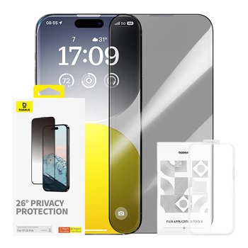 Baseus Diamond iPhone 15 Pro tvrdené sklo pre ochranu súkromia