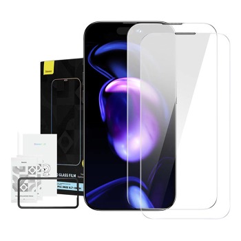 Baseus Crystal Tvrdené sklo odolné proti prachu 0,3 mm pre iPhone 14 Pro Max (2 ks)