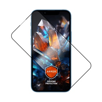 Prémiové ochranné tvrdené sklo FIXED Armor s aplikátorom pre Apple iPhone 13 Mini, čierne