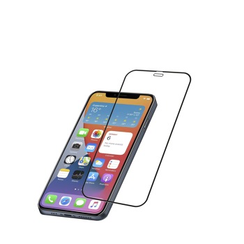 Ochranné tvrdené sklo pre celý displej Cellularline CAPSULE pre Apple iPhone 12 mini, čierne