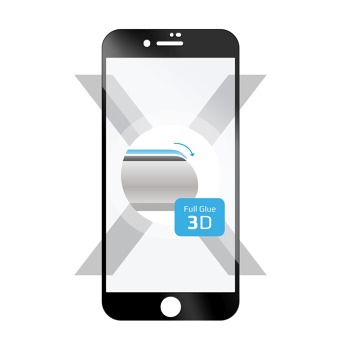 Ochranné tvrdené sklo FIXED 3D Full-Cover Apple iPhone SE 2022 s lepením cez celý displej, čierne