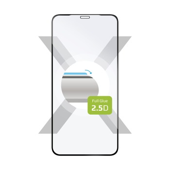 Ochranné tvrdené sklo FIXED Full-Cover pre Apple iPhone XS, lepenie cez celý displej - Čierne