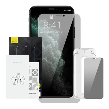 Baseus Crystal Ochrana súkromia Tvrdené sklo 0,3 mm pre iPhone XS