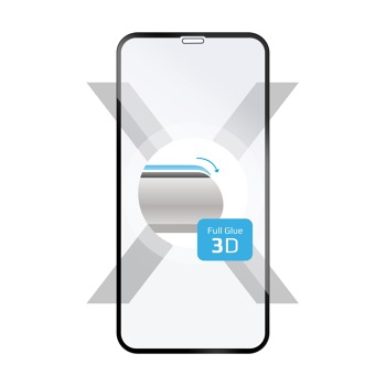 Ochranné tvrdené sklo FIXED 3D Full-Cover pre Apple iPhone XR, s lepením cez celý displej - Čierne