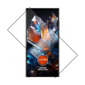 Prémiové ochranné tvrdené sklo FIXED Armor s aplikátorom pre Samsung Galaxy S24 Ultra, čierne