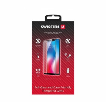 SWISSTEN FULL GLUE SKLO, FARBA RÁMU, PRÍPUSTNÉ PRE PÚZDRA PRE SAMSUNG S906 GALAXY S22 PLUS 5G ČIERNE