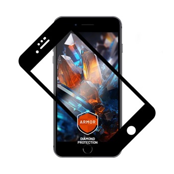 Prémiové ochranné tvrdené sklo FIXED Armor s aplikátorom pre Apple iPhone 8, čierne