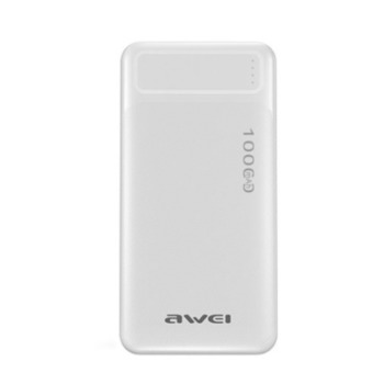 Power banka Awei P5K s 2 vstupmi a výstupmi - 10000 mAh, biela