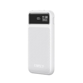 Power banka Awei P148K s 3 výstupmi, 2x USB + USB-C - 10000 mAh, biela