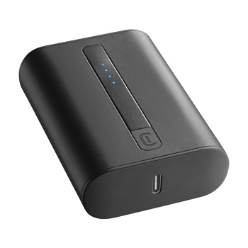 Powerbank Cellularline Thunder 10 000 mAh - čierna