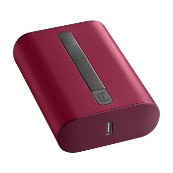 Powerbank Cellularline Thunder 10 000 mAh - červená