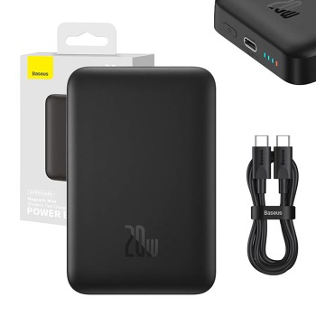 Powerbank Baseus Magnetic Mini 10000mAh , USB-C 20W (čierna)