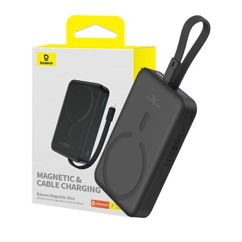 Powerbank Baseus Magnetic Mini 10000mAh, Lightning 20W MagSafe (čierna)