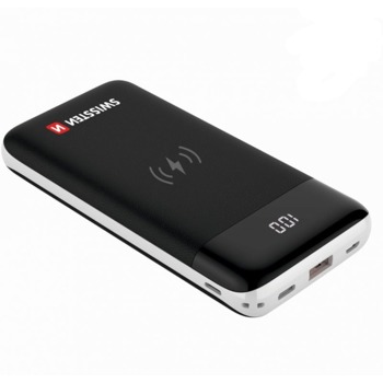 Power banka Swissten All in One s bezdrôtovým nabíjaním - 10000 mAh