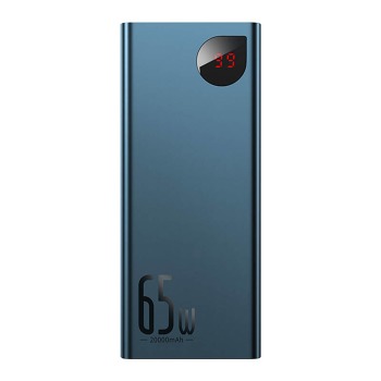 Powerbank Baseus Adaman Metal 20000mAh PD QC 3.0 65W 2xUSB USB-C micro USB (modrá)