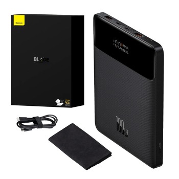 Powerbank Baseus Blade 20000mAh 2xUSB, 2xUSB-C + USB-C kábel 100W (čierna)