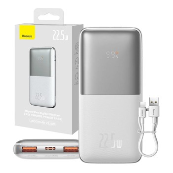 Powerbank Baseus Bipow Pro 10000mAh, 2xUSB, USB-C, 22,5W (biela)